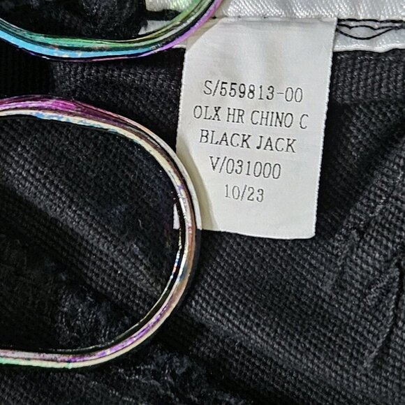 Old Navy Pants Womens 18 Black Twill Cotton Stretch High Waist Wide Leg Coastal - Picture 13 of 16